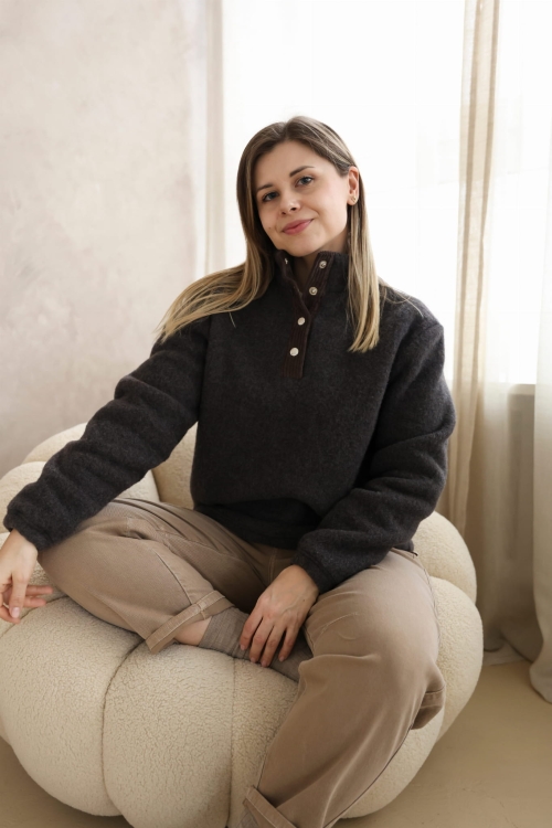 bluza merino przez glowe