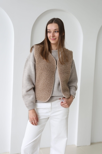 sweter merino ivory