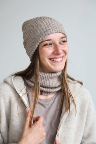 czapka i komin merino damski