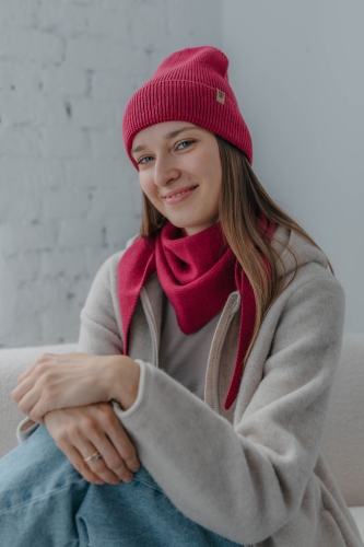 czapka merino damska
