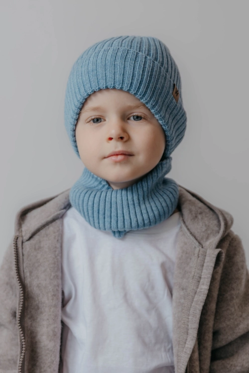 czapka i komin z wełny merino