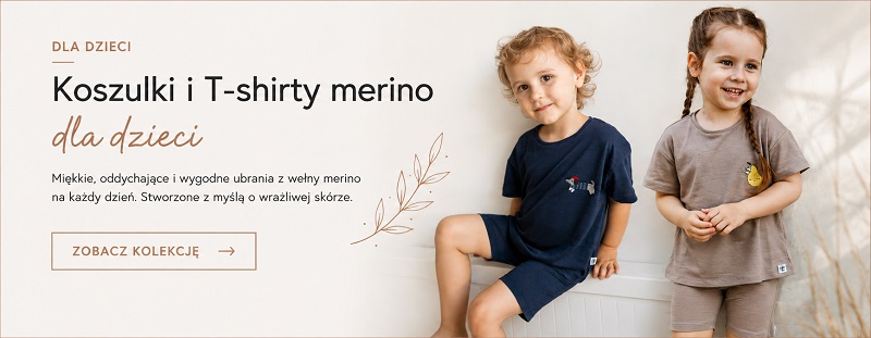 t-shirty dziecięce merino