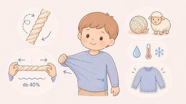 elastyczność wełny merino